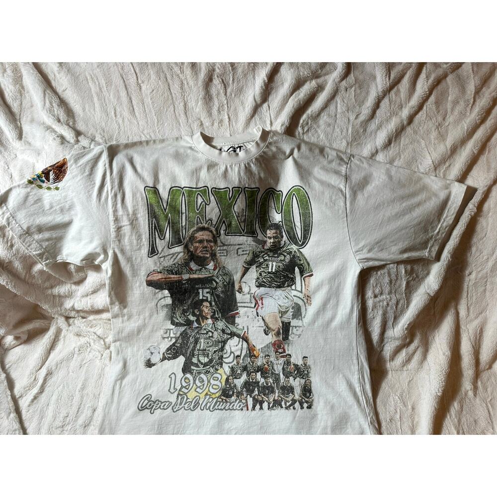 Vintage 90s Mexico 1998 World Cup AOP T-Shirt - Single Stitch - El Tri Grail